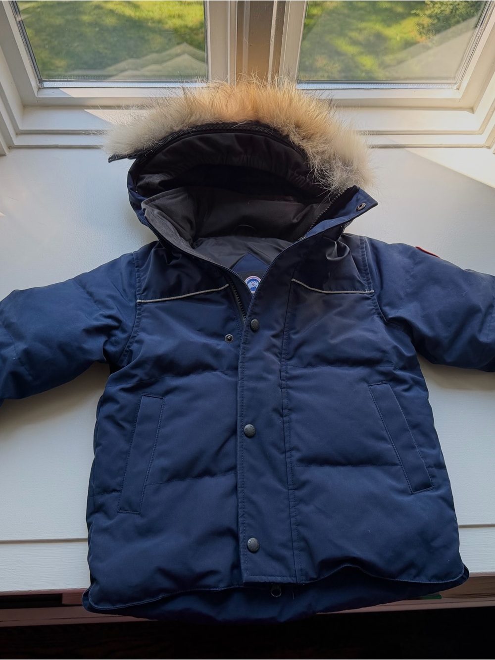 Canada Goose Snowy Owl Parka with Fur-Trim Hood - Size 6-7